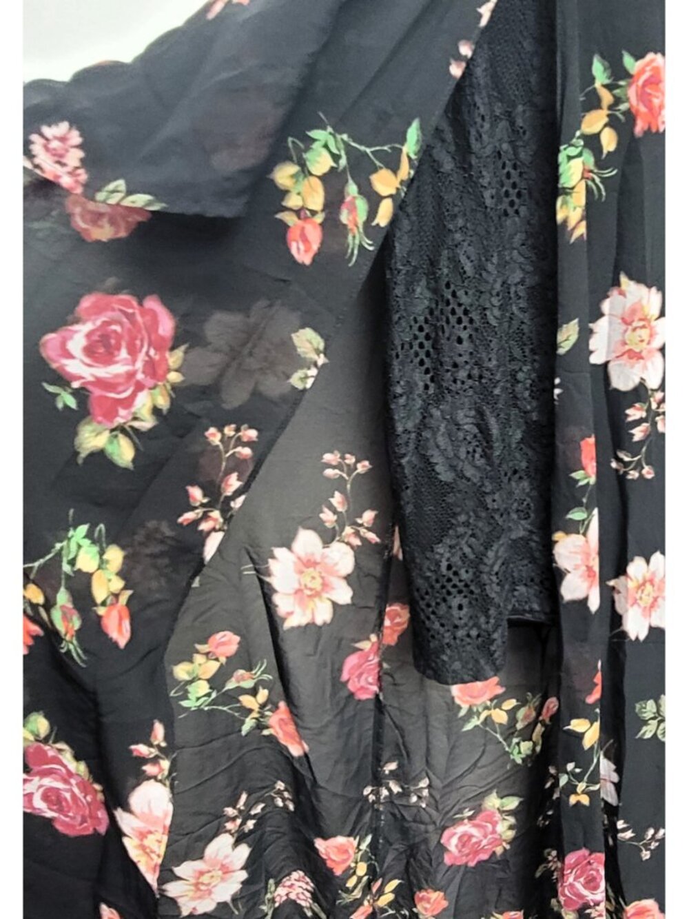 Torrid Insider Floral Print Cold Shoulder Lace Bustier Maxi Dress 16 - Picture 8 of 14
